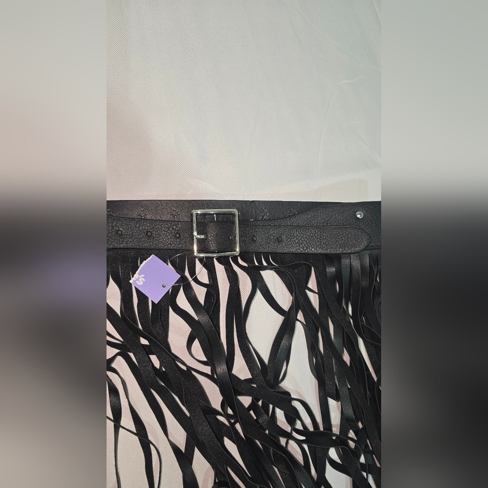 Claire's Black Fringe Skirt